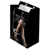 glanzende goudschoenen glitter sparly medium cadeauzakje (Voorkant Gekanteld)