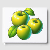 Glanzende groene appels gastenboek (Voorkant)