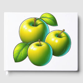 Glanzende groene appels gastenboek