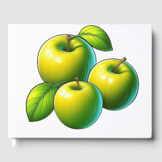 Glanzende groene appels gastenboek (Voorkant)