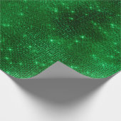 Glanzende groene folie cadeaupapier (Hoek)
