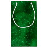 Glanzende groene folie klein cadeauzakje (Achterkant)