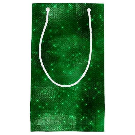 Glanzende groene folie klein cadeauzakje (Voorkant)
