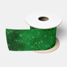 Glanzende groene folie satijnen lint