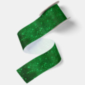 Glanzende groene folie satijnen lint (Achterkant)