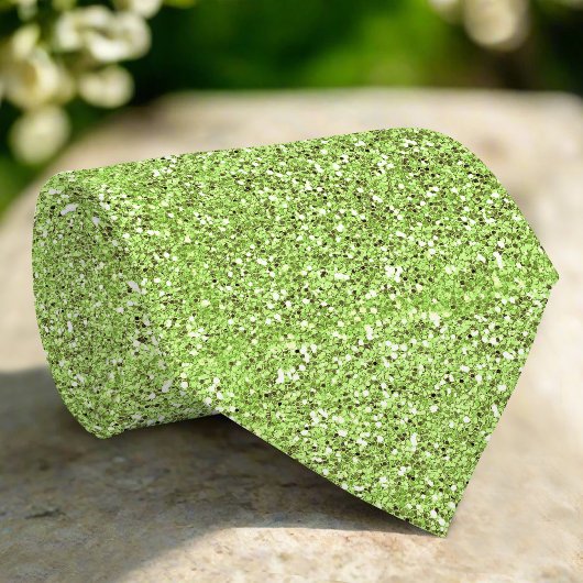 Glanzende groene glitter naadloze patroon textuur stropdas
