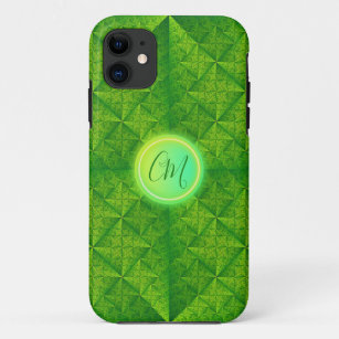 Glanzende groene hypnotische illusie iPhone case