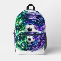 Glanzende Groene Paarse Futuristische Voetbal