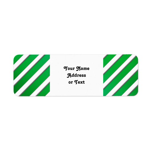 Glanzende groene strepen (2e kleur toevoegen) etiket (Voorkant)