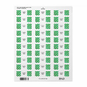 Glanzende groene strepen (2e kleur toevoegen) etiket (Full Sheet)