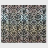 Glanzende Halleesham Elegante Grote Damast 15 ft Cadeaupapier (Vlak)