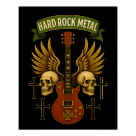 Glanzende Hard Rock Metal Poster