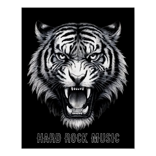 Glanzende Hard Rock Music poster (Voorkant)