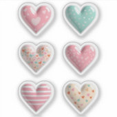 Glanzende harten sticker (Voorkant)