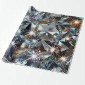 Glanzende heldere diamanten  cadeaupapier (Uitgerold)