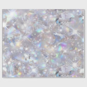 Glanzende heldere diamanten cadeaupapier (Vlak)