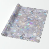 Glanzende heldere diamanten cadeaupapier (Uitgerold)