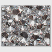 Glanzende heldere diamanten  cadeaupapier (Vlak)