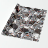 Glanzende heldere diamanten  cadeaupapier (Uitgerold)
