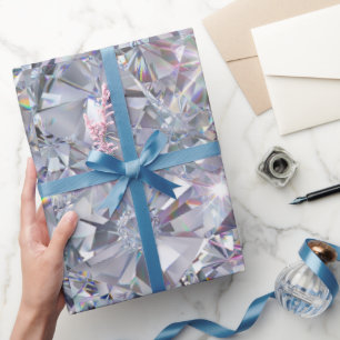 Glanzende heldere diamanten cadeaupapier
