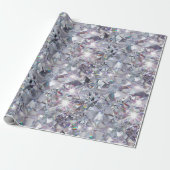 Glanzende heldere diamanten cadeaupapier (Uitgerold)