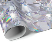 Glanzende heldere diamanten cadeaupapier (Rol Hoek)