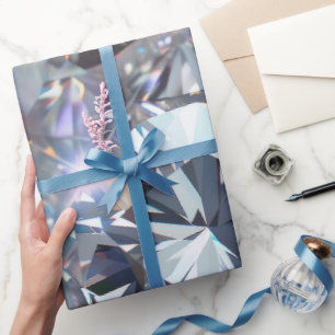 Glanzende heldere diamanten cadeaupapier