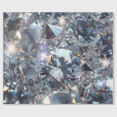 Glanzende heldere diamanten  cadeaupapier (Vlak)