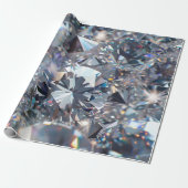 Glanzende heldere diamanten  cadeaupapier (Uitgerold)