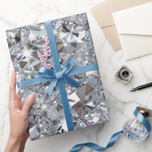 Glanzende heldere diamanten cadeaupapier