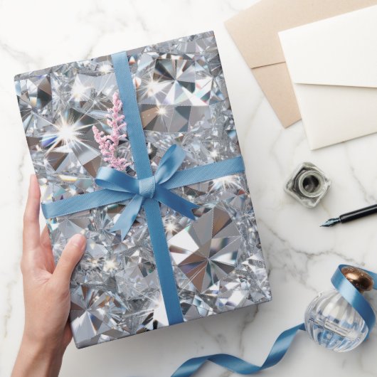Glanzende heldere diamanten cadeaupapier (Geschenken)