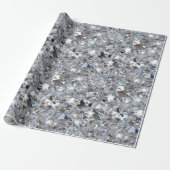 Glanzende heldere diamanten cadeaupapier (Uitgerold)