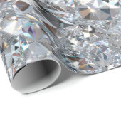 Glanzende heldere diamanten cadeaupapier (Rol Hoek)