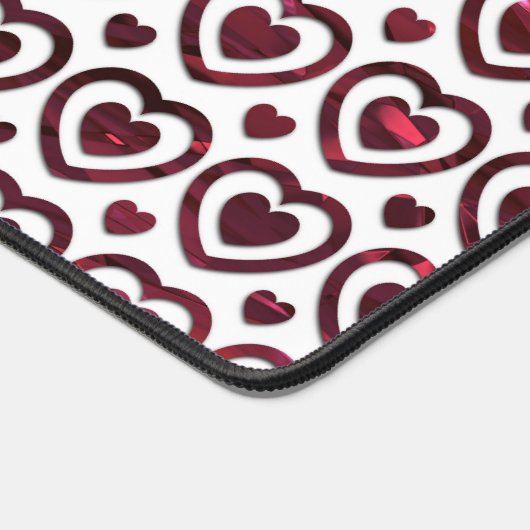 GLANZENDE HETE ROZE VALENTIJN LIEFDE HARTEN BUREAUMAT (Hoek)