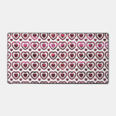 GLANZENDE HETE ROZE VALENTIJN LIEFDE HARTEN BUREAUMAT (Voorkant)
