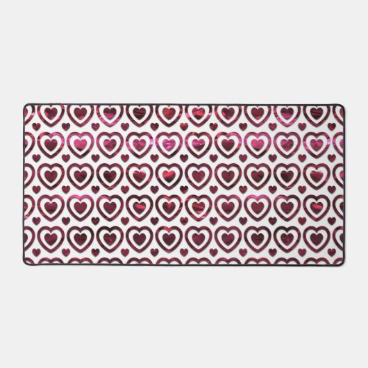 GLANZENDE HETE ROZE VALENTIJN LIEFDE HARTEN BUREAUMAT (Voorkant)