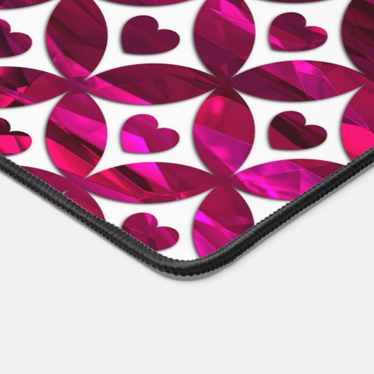 GLANZENDE HETE ROZE VALENTIJN LIEFDE HARTEN BUREAUMAT (Hoek)