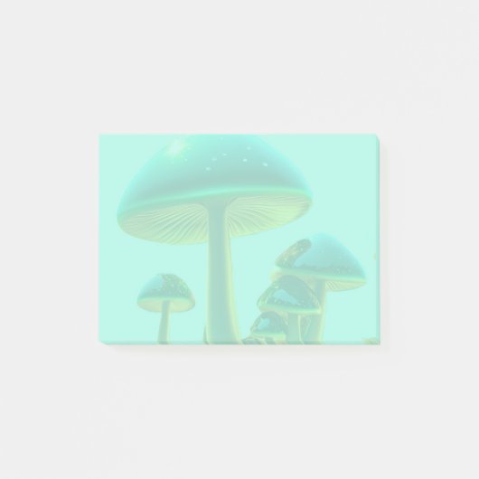 Glanzende holografische paddenstoelen post-it® notes (Voorkant)