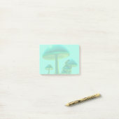 Glanzende holografische paddenstoelen post-it® notes (Op bureau)