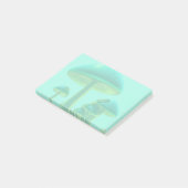 Glanzende holografische paddenstoelen post-it® notes (Schuin)