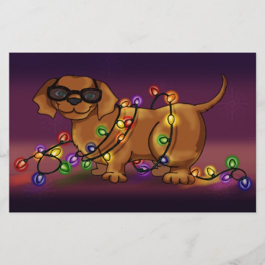 Glanzende Hond Briefpapier (Voorkant)