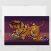 Glanzende Hond Briefpapier (Voorkant / Achterkant)