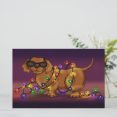 Glanzende Hond Briefpapier (Staand voorkant)