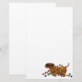 Glanzende Hond Briefpapier (Voorkant / Achterkant)