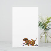 Glanzende Hond Briefpapier (Staand voorkant)