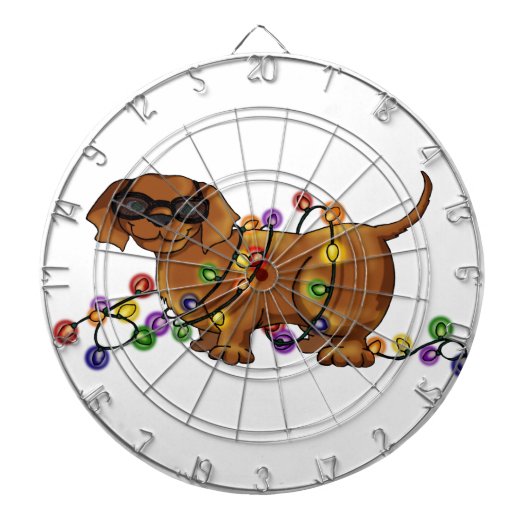 Glanzende Hond Dartbord (Voorkant)