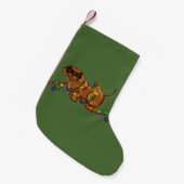 Glanzende Hond Kleine Kerstsok (Voorkant (Hangend))