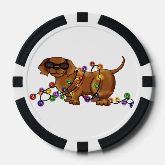 Glanzende Hond Pokerchips (Voorkant)