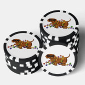 Glanzende Hond Pokerchips (Opstapeling)