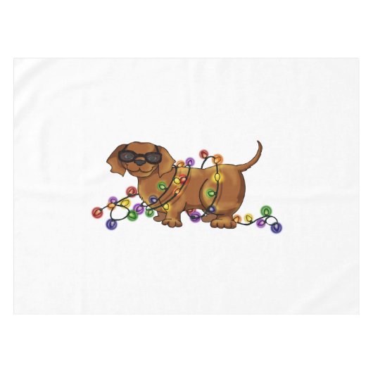 Glanzende Hond Tafelkleed (Voorkant (Horizontaal))